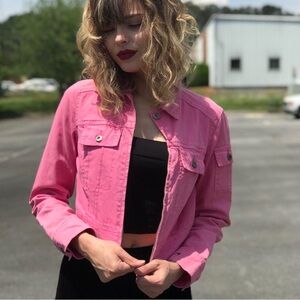 Tommy Hilfiger Pink Denim Jean Jacket size small